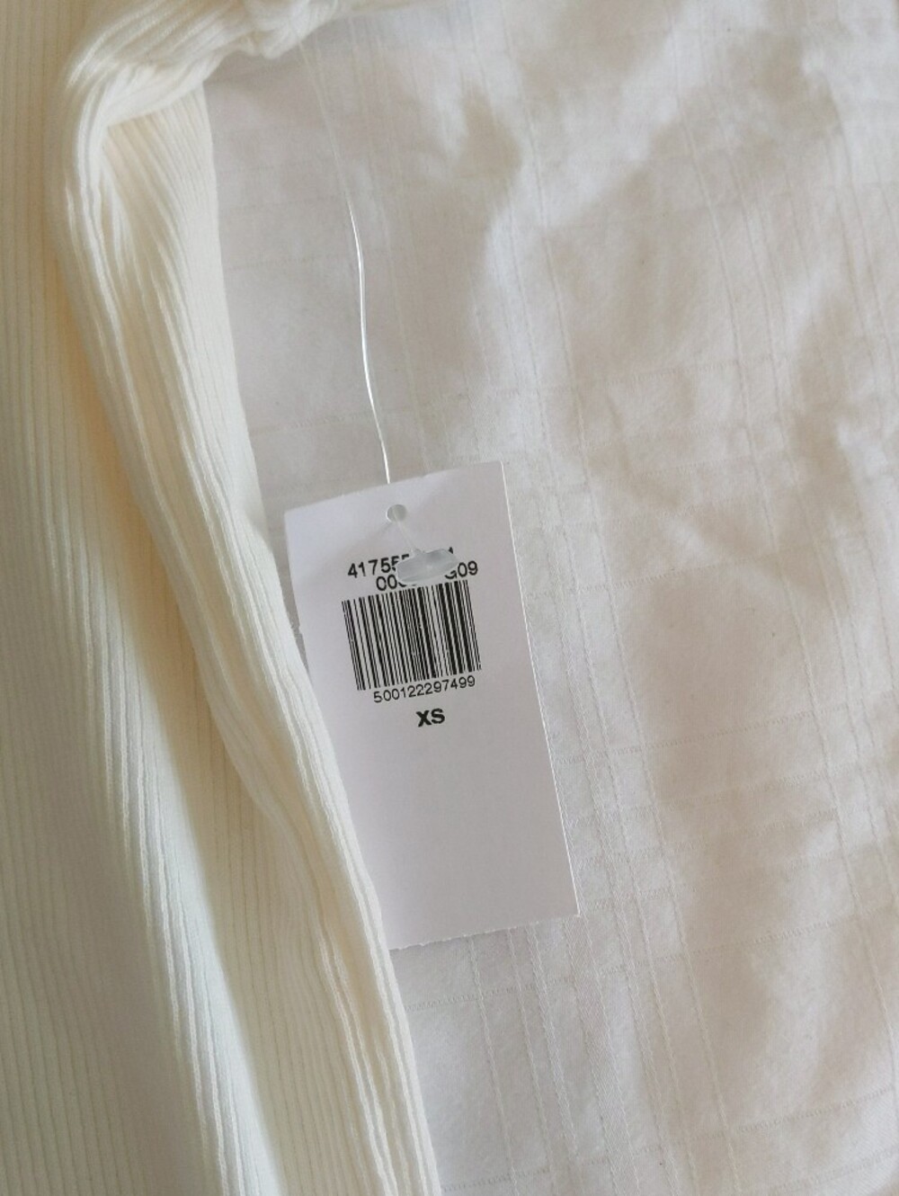 NWT Henley Scoop Neck Top Cream/Ivory XS | Soft Stretch Tee - Picture 2 of 2